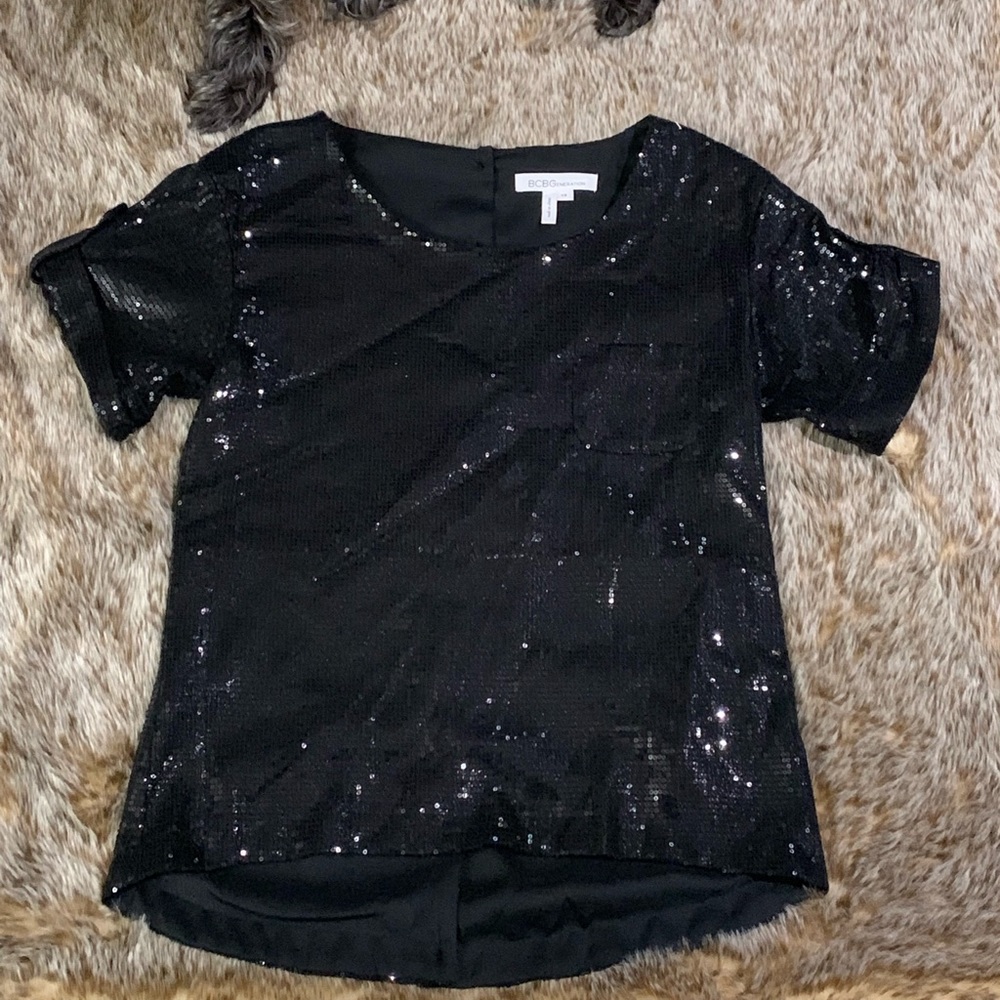 Black Bcbgeneration Sequence Blouse - image 1